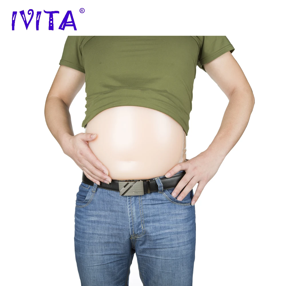 Реалистичный мягкий силиконовый живот IVITA 1000 г 2 4 месяца искусственный для