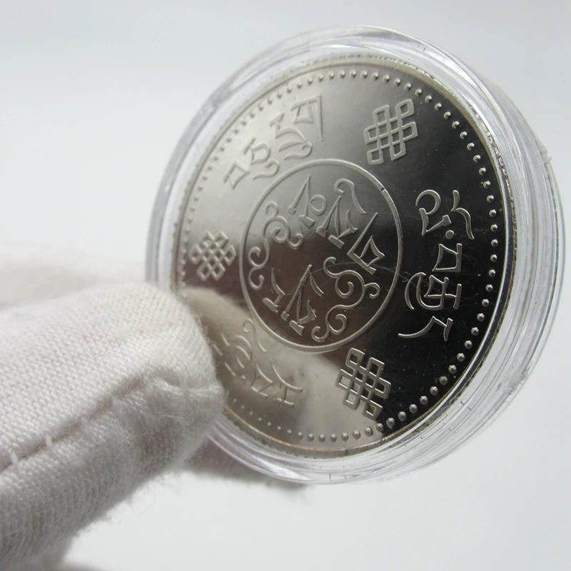 Тибетская буддийская Легенда серебряная медаль МОНЕТА сувенир ремесло монета |