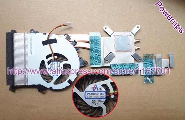 Оригинальный ноутбук GPU/Графический радиатор охлаждения радиатора и вентилятор