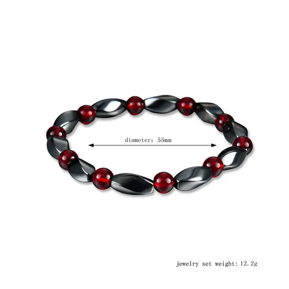 Магнитные гематитовые браслеты Lureme Healing Energy для женщин и мужчин ювелирные