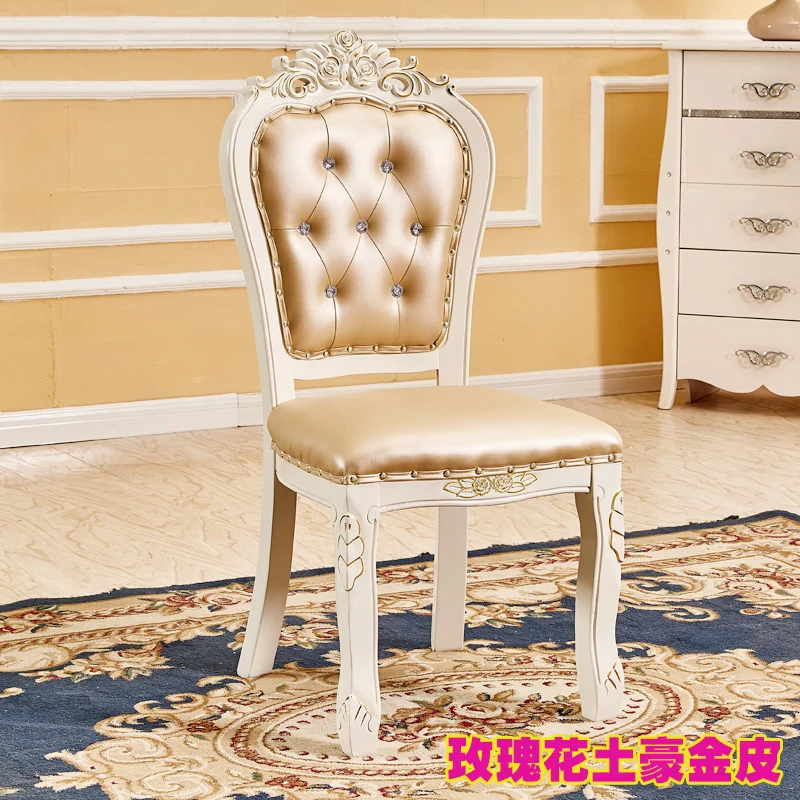 Европейский обеденный стул идиллический корейский из твердой древесины