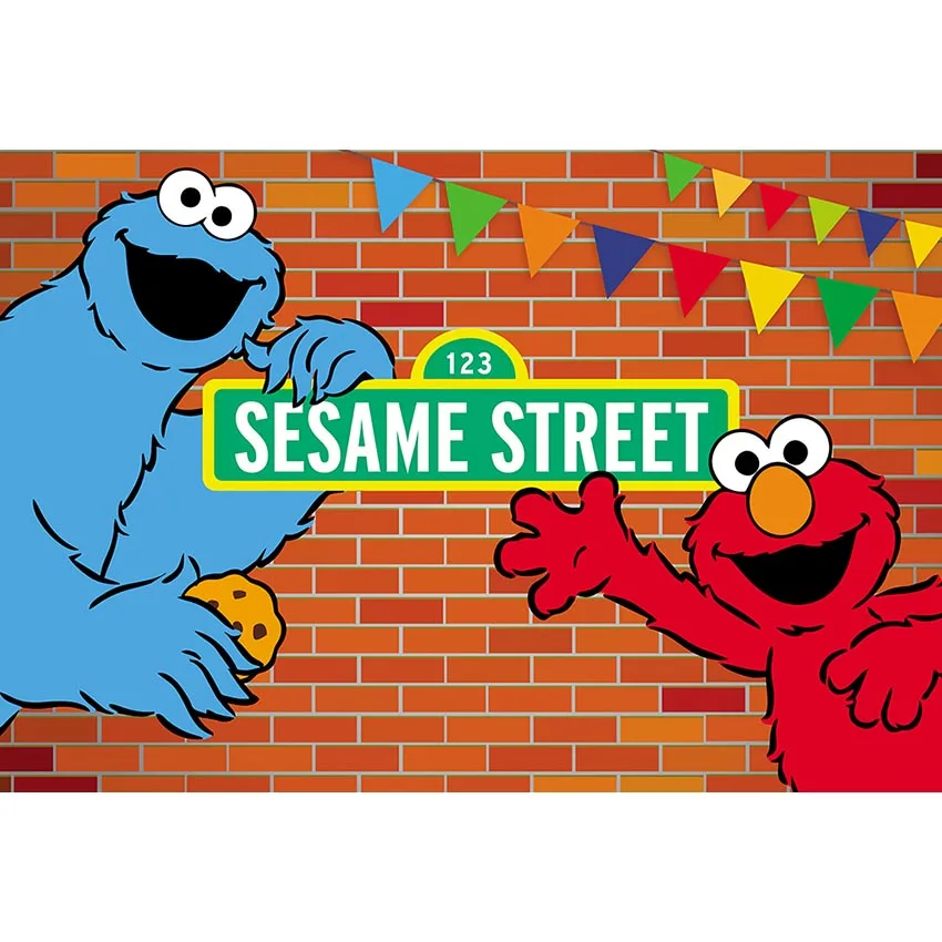 MEHOFOTO Улица Сезам кирпичи стены фоны Elmo мир день рождения пользовательские фотографии фон для фотостудии фон