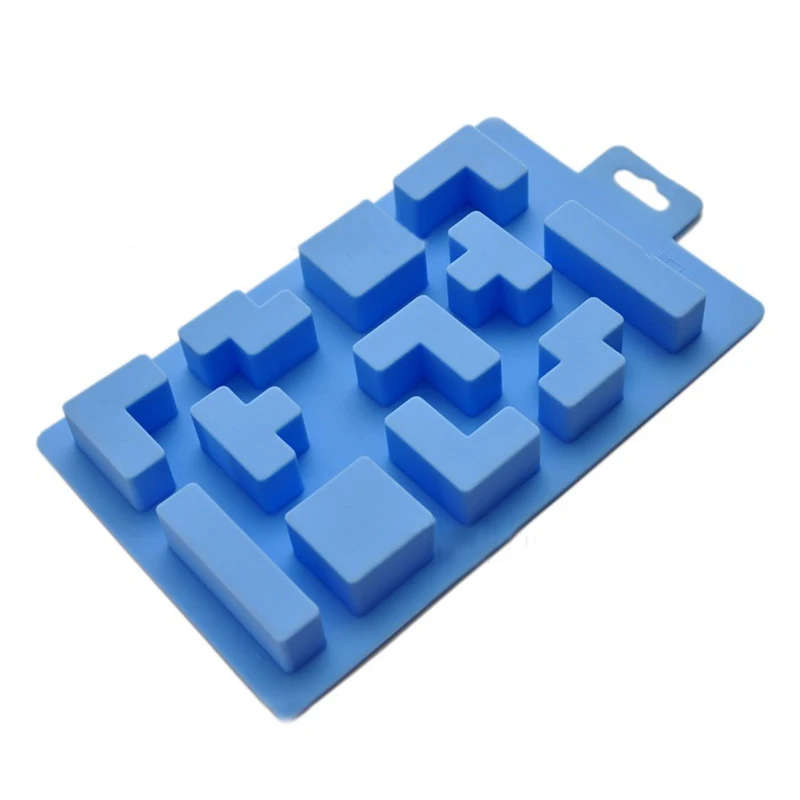 Многоразовые кубики тетрис силиконовые ледяной кубик лоток для печенья шоколада