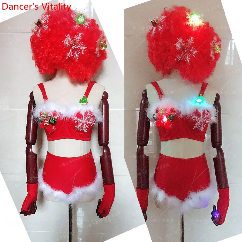 Ночной клуб бар Рождество светодиодные красочные лампы набор прекрасный париков