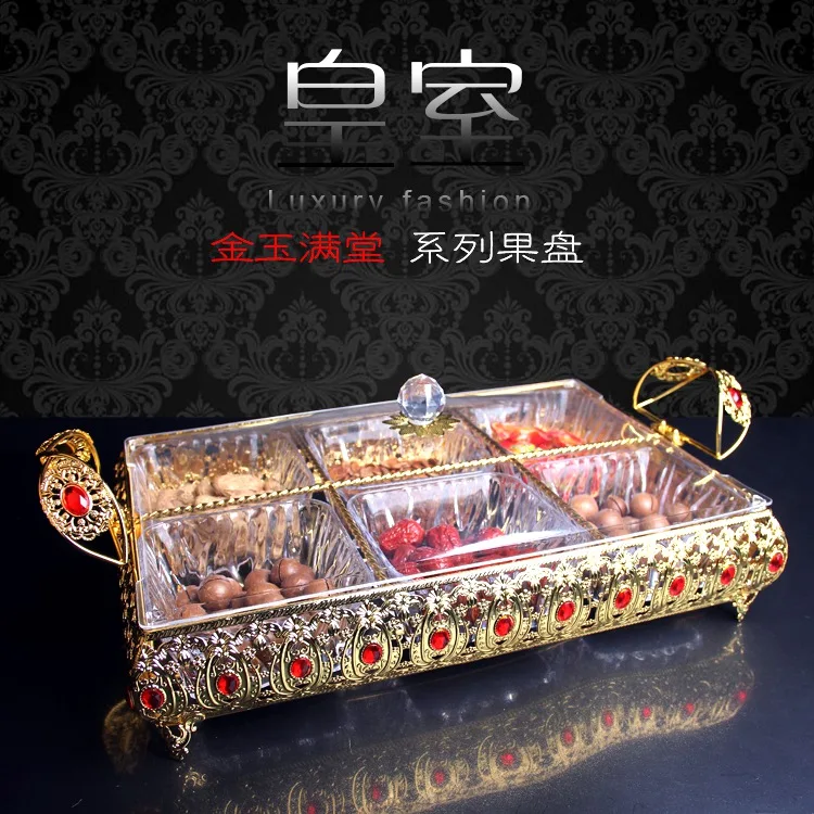 Европейская тарелка для сухих фруктов решетчатый чехол красивая коробка конфет