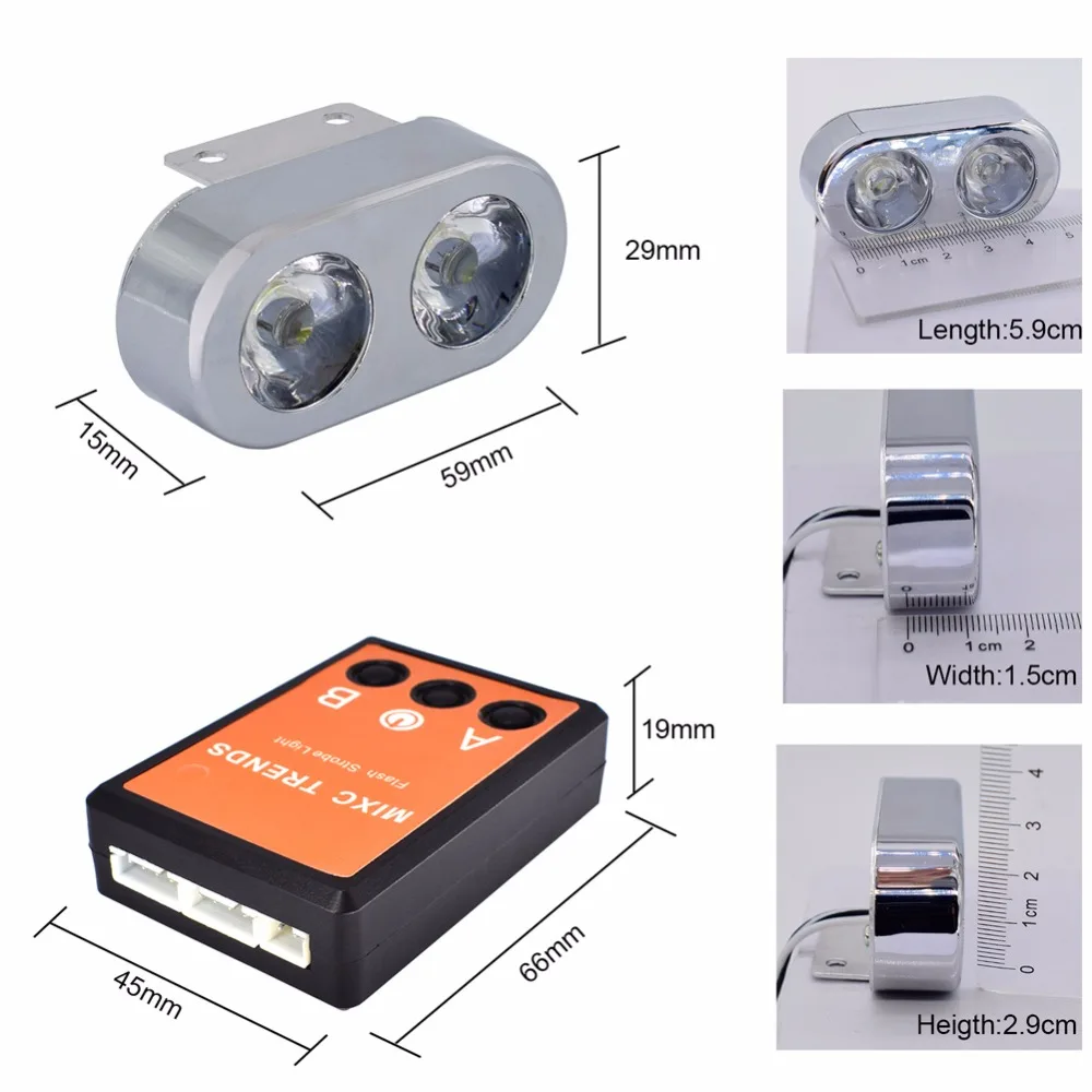 4 шт. Автомобильные СВЕТОДИОДНЫЕ стробоскопы с мигающим контроллером