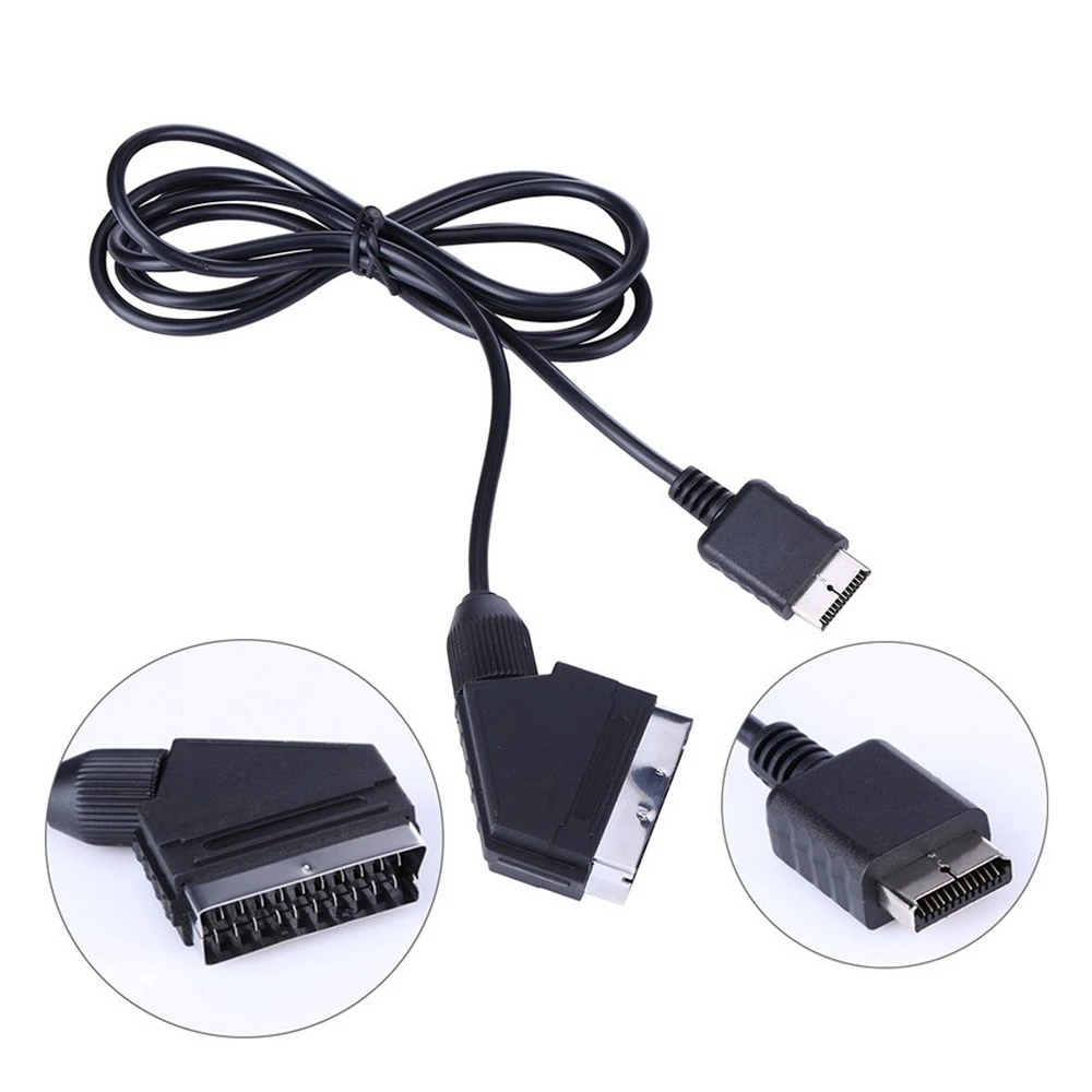 50 шт./лот 1 8 м для PS2 RGB SCART кабель TV AV свинцовый Шнур Playstation PS1 PS3 игровые консоли|cable