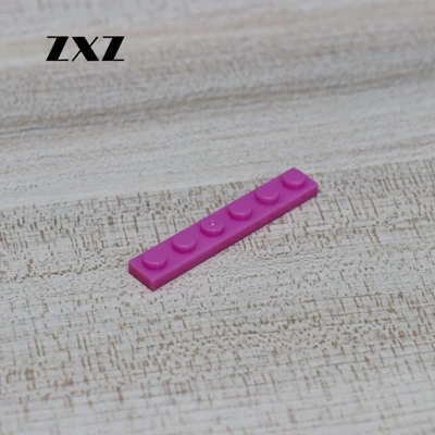 50 шт./лот детская учебно-развлекательная игрушечная тарелка 1x6 Короткие пластиковые кирпичи совместимый с лего части пластины 3666 - Цвет: Pink