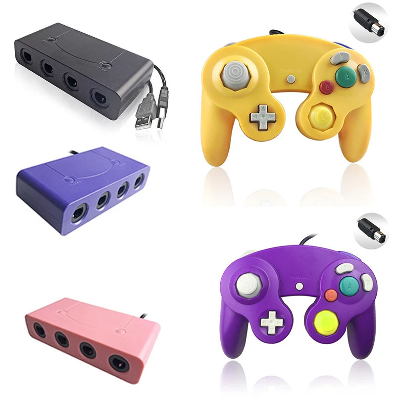 Проводной USB/GC контроллер для NGC Gamecube для nintendo Switch контроллер адаптер для NGC Геймпад контроллер ПК GC ручной джойстик