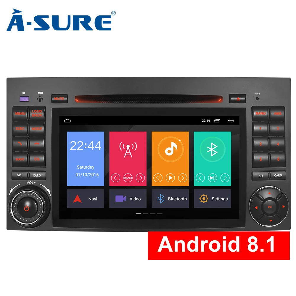 A Sure Quad Ocore Android 8 1 радио DVD GPS плеер для Mercedes Benz B class W245 Sprinter Viano Vito C класс CLK W209