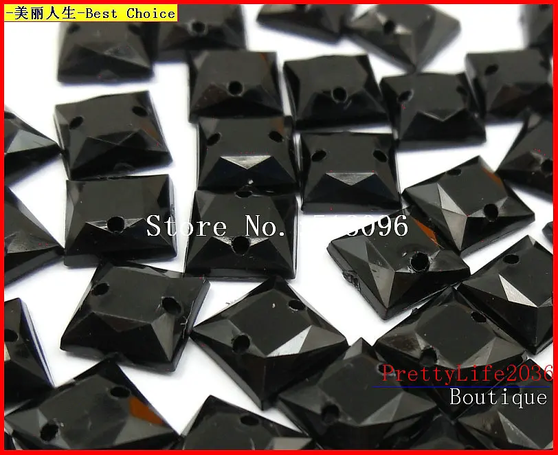 Свадебные украшения свободные стразами Черный квадрат 8 мм камни и кристаллы