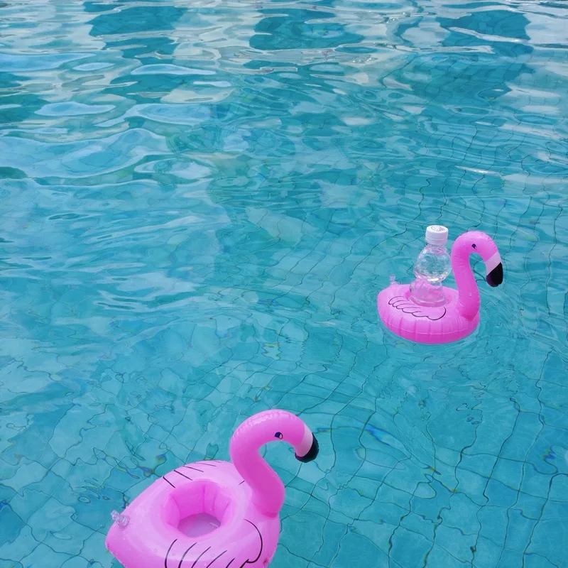 10 шт. хит продаж Розовые надувные держатели для напитков плавающий плавательный