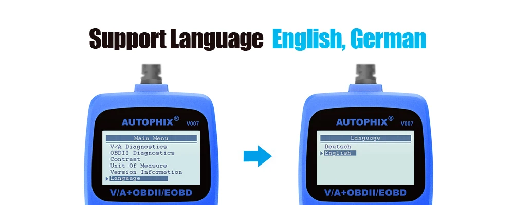 Autophix V007 Автомобильный диагностический сканер для гольфа Gol Passat A4 A6 Q7 ABS SRS Oil Service Reset Tool OBD2 Автомобильный сканер ODB