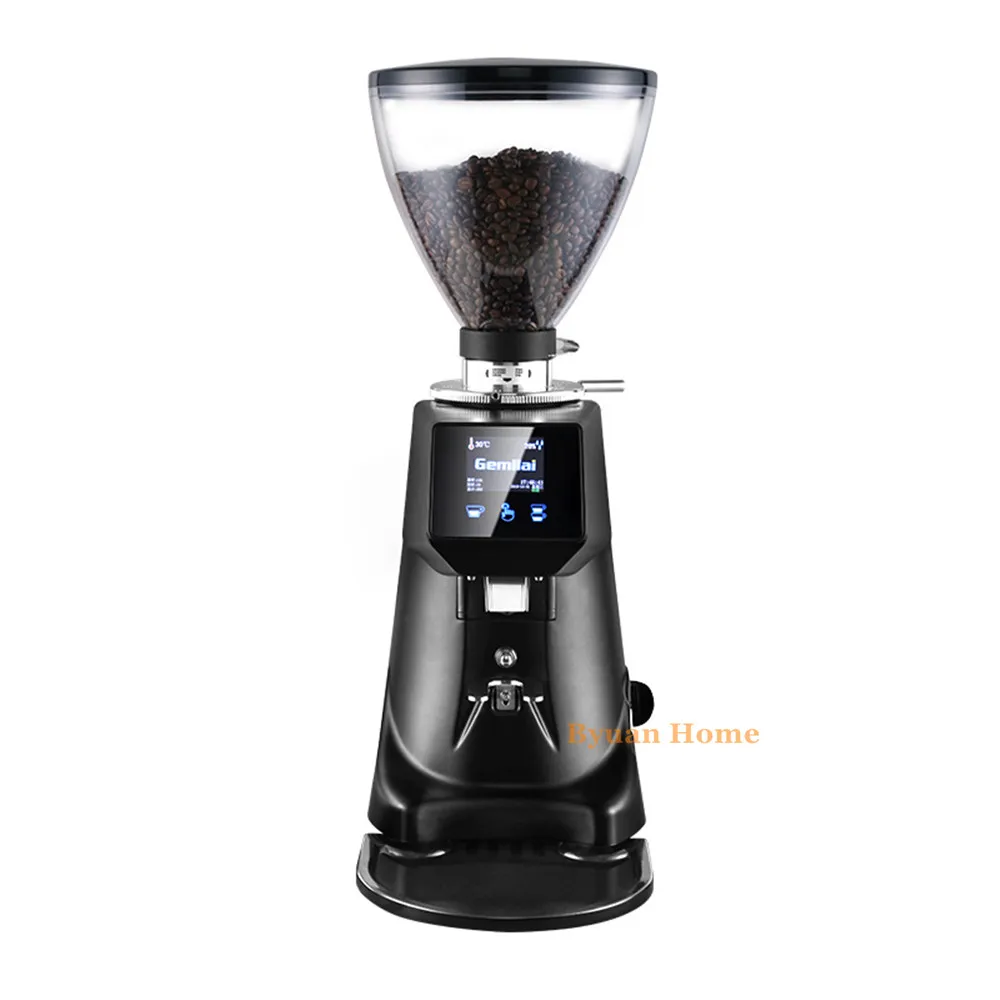 

LCD discreen Commerical Super power electric coffee grinder automatic burr conical coffee mill high quality wholesale appliance