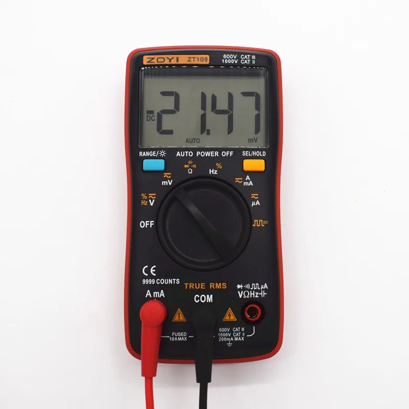 Цифровой мультиметр ZT109 True RMS 9999 отсчетов прямоугольная волна подсветка