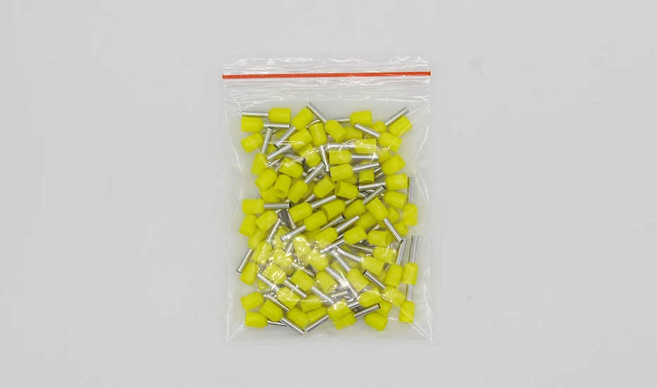 E1508 трубки Изоляционные изолированные терминалы 1.5MM2 100 шт./упак. кабель провода разъем изоляционные обжимной разъем E