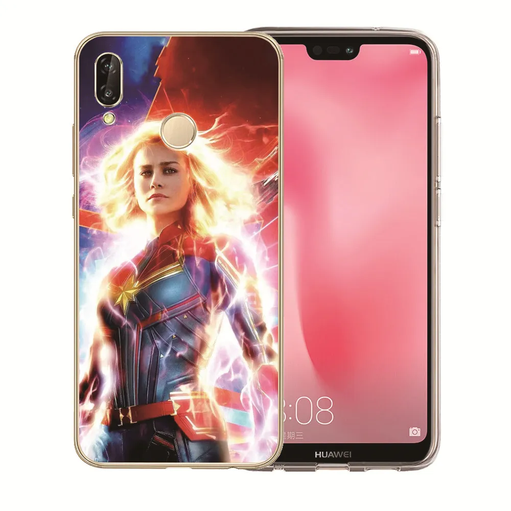 For Huawei Mate 20 Pro X P20 P10 Plus P8 P9 Lite 2017 10 PSmart Coque Etui Luxury Captain Marvel DC Joker Shazam Case |