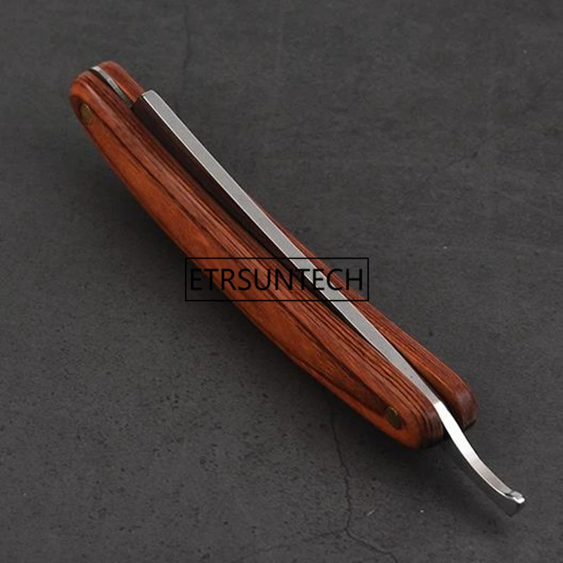 

Vintage Old Style Straight Edge Stainless Steel Barber Razor Folding Shaving Knife Hair Removal Tools Wooden Handle F1762