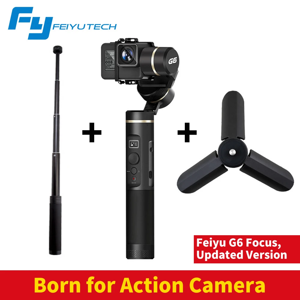 Feiyu G6 Экшн-камера Gimbal bluetooth обновленная версия для Gopro Hero6/5 RX0 Xiao Yi PK smooth Q smooth 4 Vimble 2