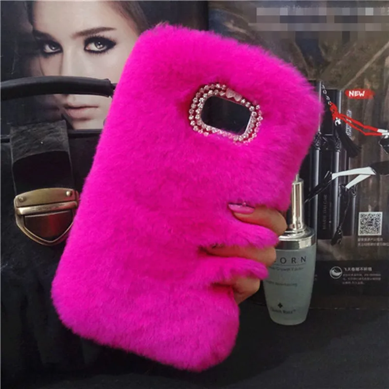 Пушистый чехол из кроличьего меха для LG Stylo 4 задний корпус теплый пушистый ворс