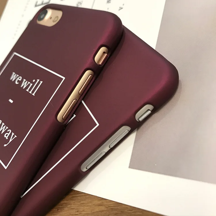 Простой Винтажный стиль винно-красный чехол для телефона iphone X XR XS Max 6 6S 7 8 Plus