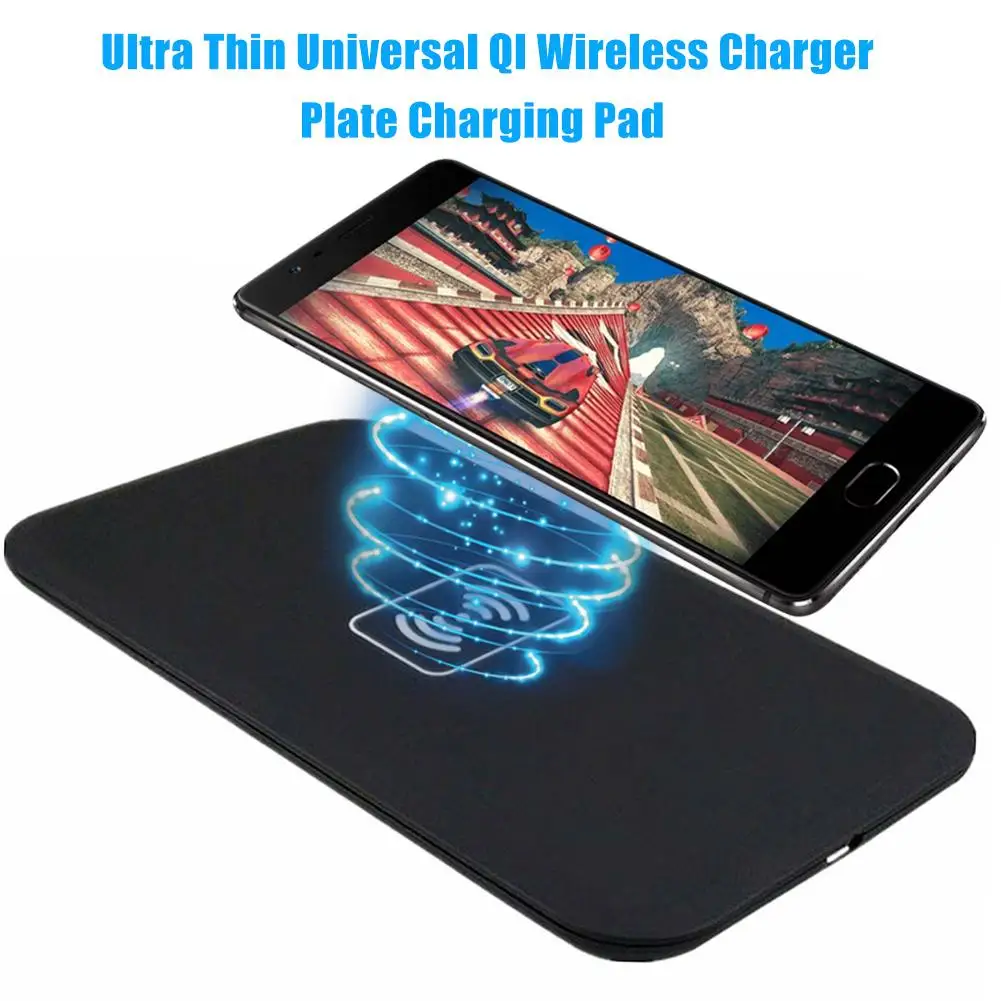 

New Arrival Ultra Thin Universal QI Wireless Charger Plate Charging Pad for Samsung Galaxy