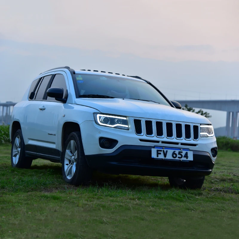 Фара в сборе для Jeep Compass 2011 2015 Grand Cherokee Светодиодные ДХО светодиодный сигнал