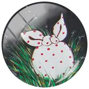 HF23 JWEIJIAO, винтажный Ежик в тумане, сделай сам, круглый стеклянный кабошон, узор, купол, демонстрация, плоская задняя часть, ювелирное изделие, 5 шт./лот - Цвет: HF23