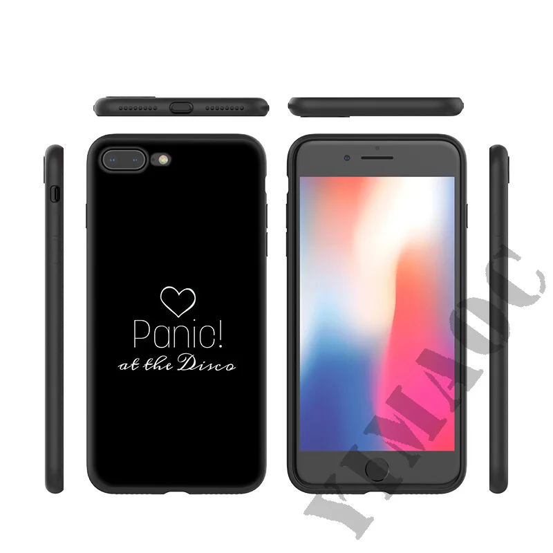 YIMAOC Panic At The Disco Bands Soft Silicone Case for iPhone 11 Pro Xr Xs Max X or 10 8 7 6 6S Plus 5 5S SE |