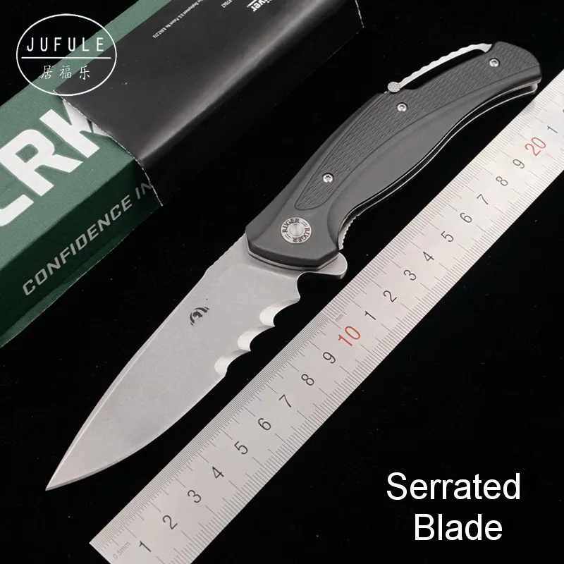 B JUFULE OEM R2402 шарикоподшипник Флиппер складной 8Cr13MoV лезвие алюминиевая ручка для кемпинга охоты выживания Открытый EDC инструмент кухонный нож - Цвет: B