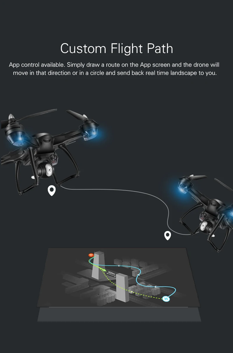 LH-X38G gps Радиоуправляемый Дрон Quadcopter с 1080 P Wi-Fi FPV дальних полет должны следовать меня круг fly режим большой щетка мощность двигателя
