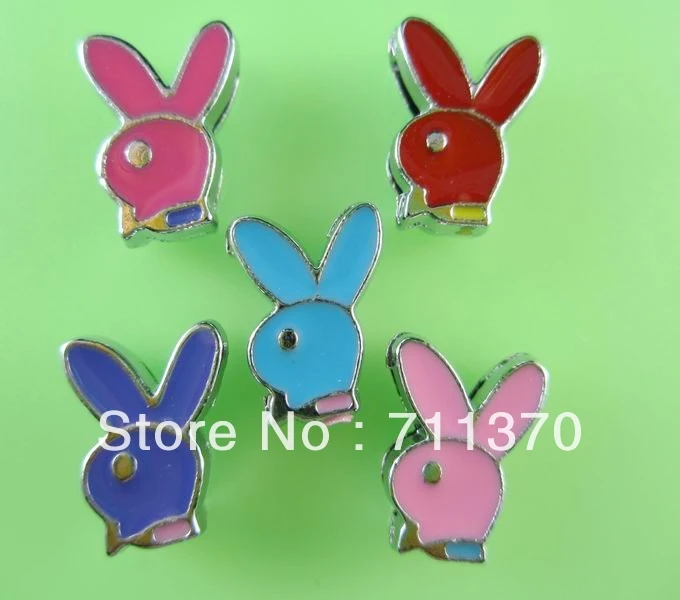 50PCS DIY 8mm Rabbit Slide Charm A0049 Fit slide letter /slide charms /Pet Collar/DIY Bracelet | Украшения и аксессуары