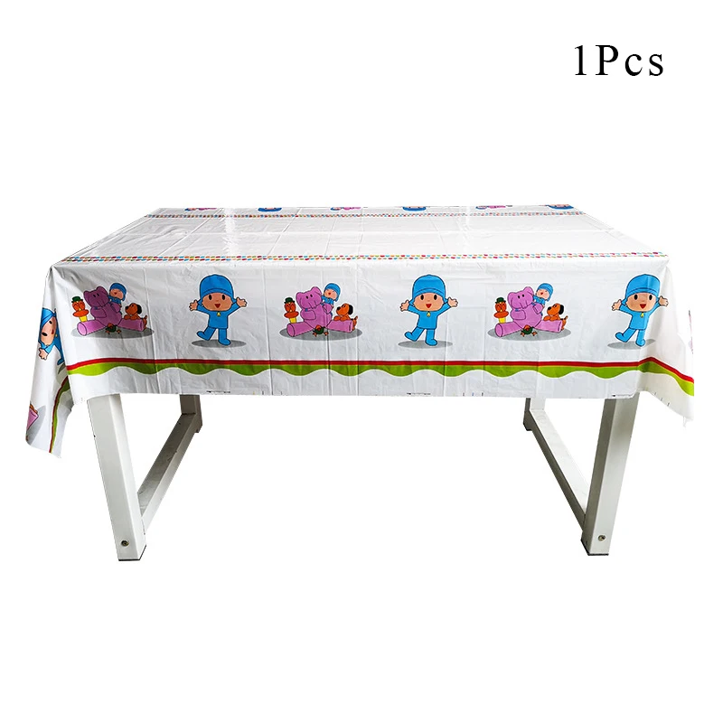 Tablecloth x 1 Мультфильм покойо, Элли, Пато Loula, Декоративная скатерть для вечеринки Бумага чашка тарелка шары для детей Дети День рождения поставки AW04 - Цвет: Tablecloth x 1