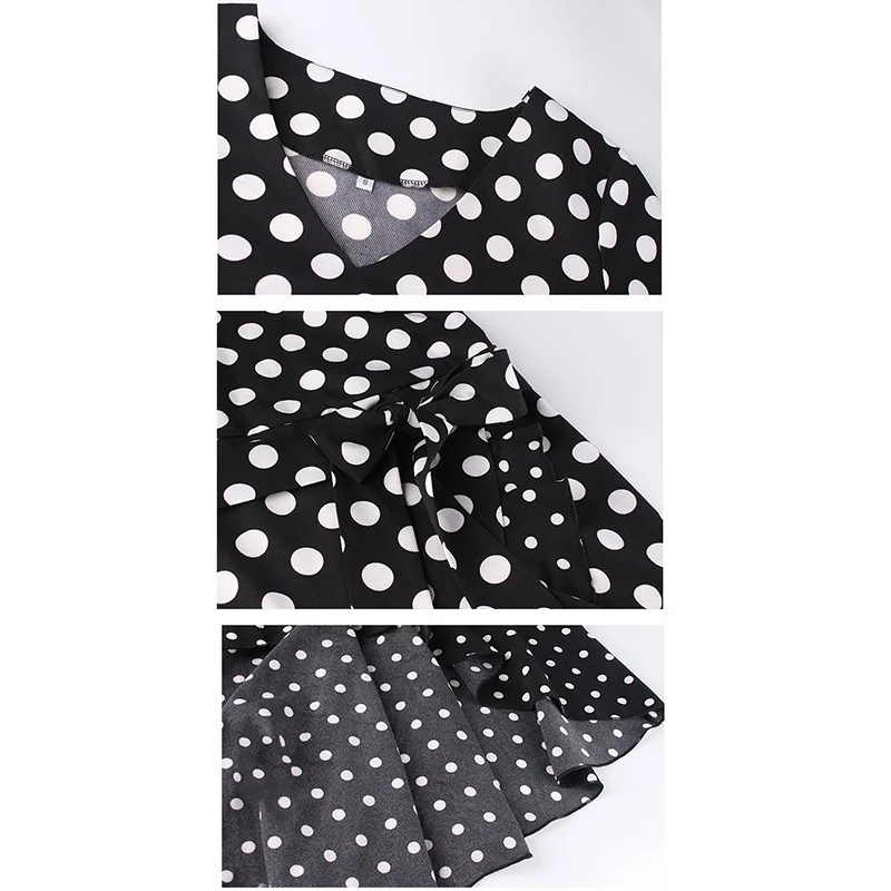 

2019 New Spring Sexy V-neck Dot Print dress Fashion irregular bohemian party Mid-Calf Dress Women Tide Vestidos LU581