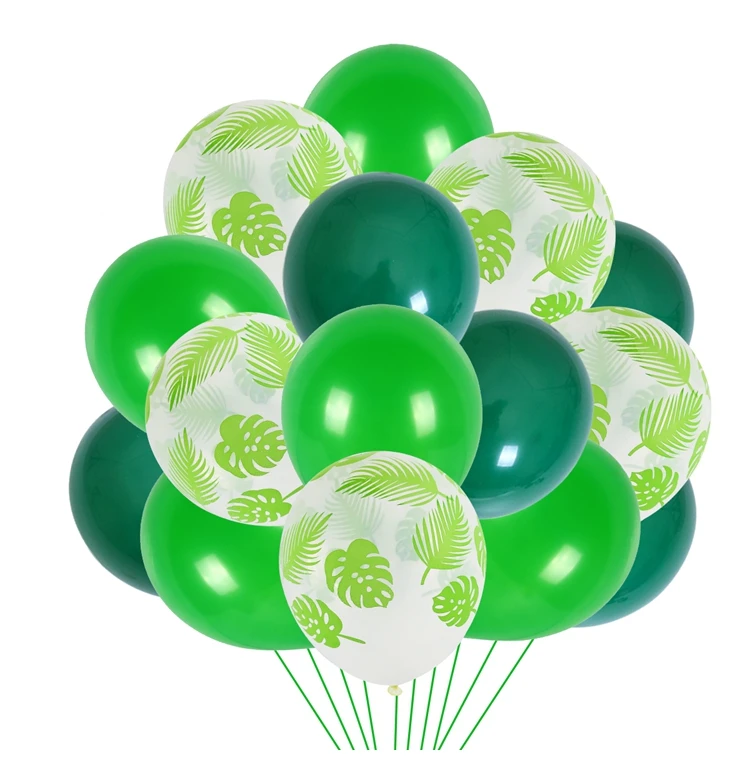 FENGRISE Palm Leaf Tropical Party Balloons Wild One Birthday Ballons Confetti Latex Baloons Jungle Safari Hawaiian Party Decor