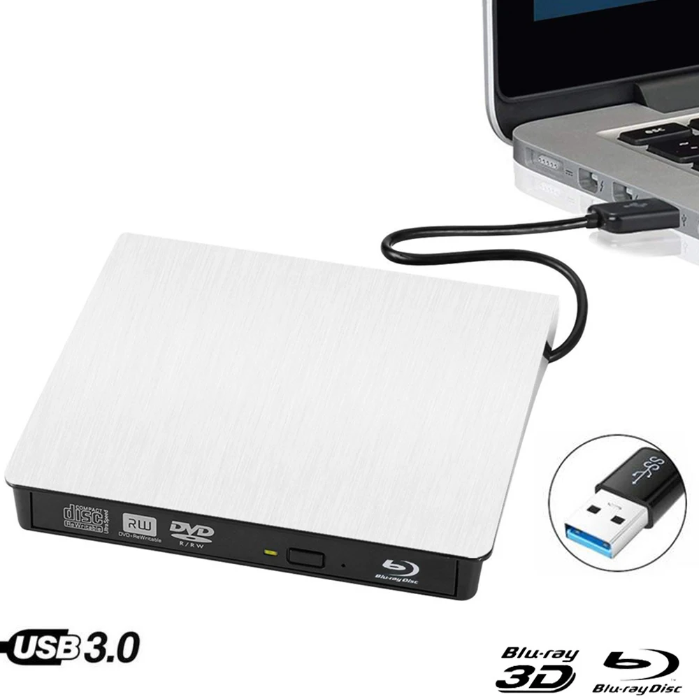 Blu Ray плеер USB 3 0 Внешний Оптический привод DVD горелка BD ROM портативный для Asus Samsung Acer