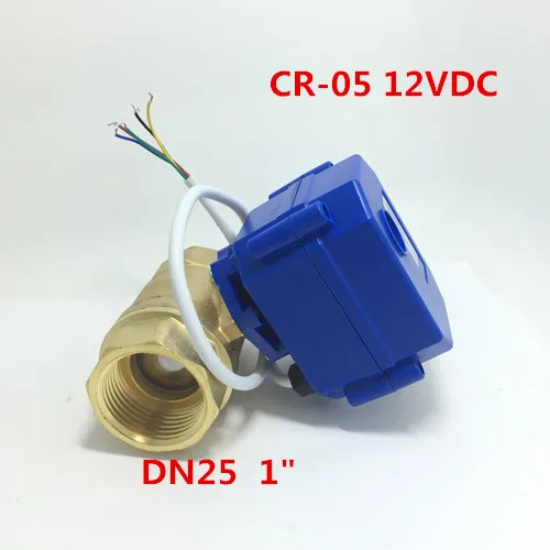 Бесплатная доставка 1 &quotDN25 DC12V латунный двухходовой моторизованный шаровой кран