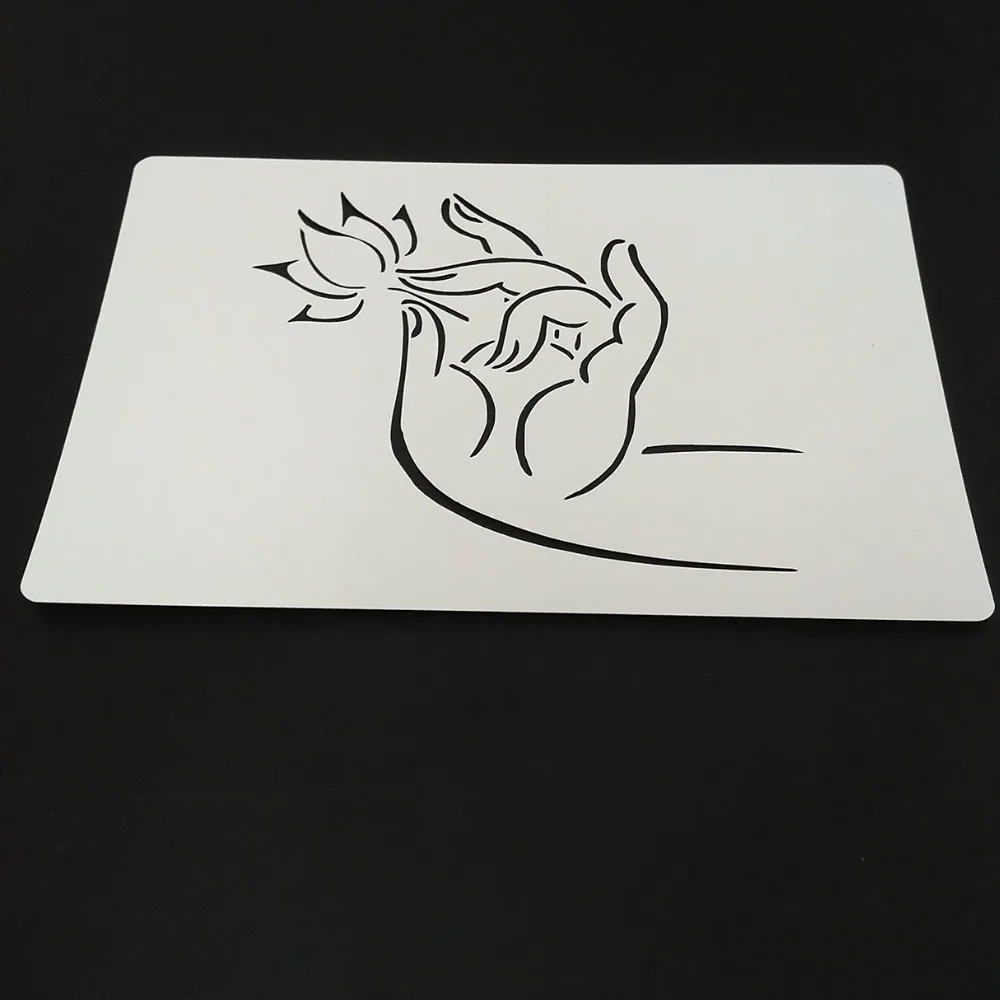 Ручной трафарет Будды набор из 2 предметов многоразовые трафареты для творчества