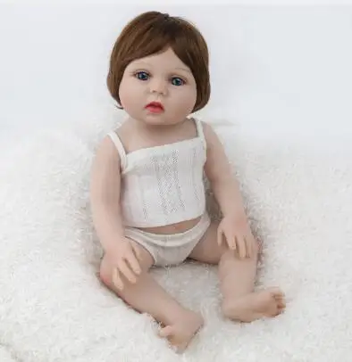 NPKDOLL Reborn Baby 17 дюймов полностью виниловая силиконовая кукла реалистичные детские