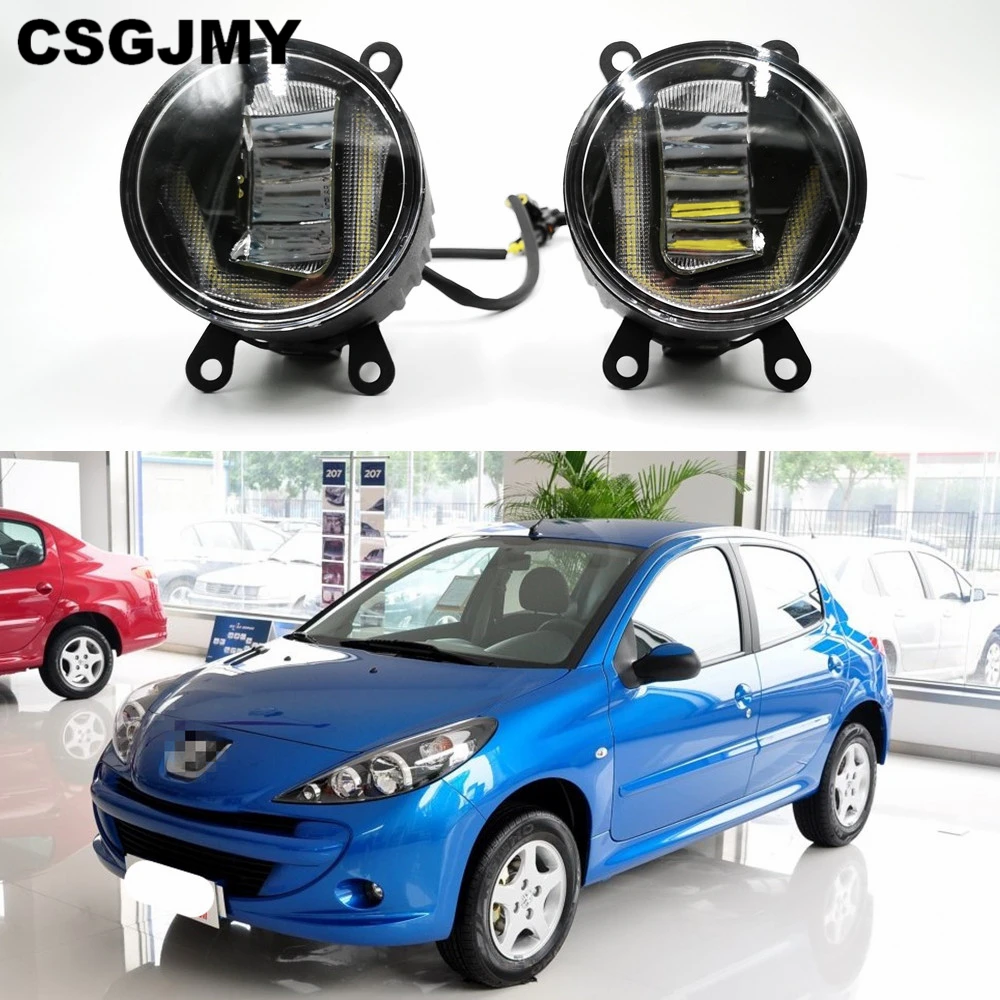 3 в 1 функции авто светодиодный для Peugeot 207 2009 2012 2013 DRL Дневной светильник