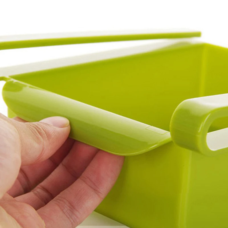 4 Colors Kitchen Fridge Freezer Space Saver Organizer Storage Rack Shelf Holder High Quality Housekeeping Container Organizers