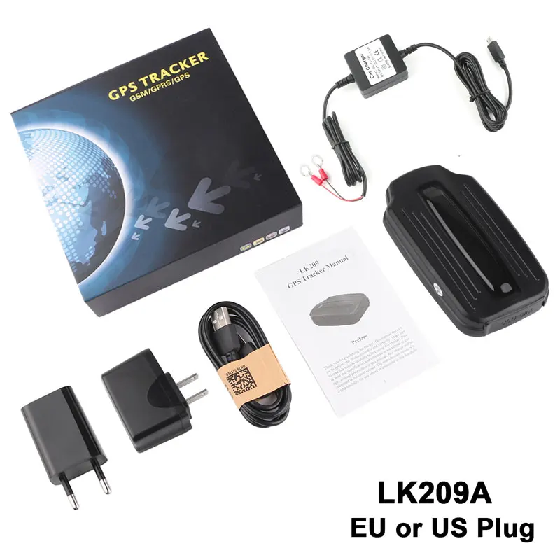 With Box Charger Автомобильный gps трекер Rastreador LK209E водонепроницаемый Магнит 6000 мАч автомобильный трекер дропшиппинг шок сигнализация голосовой монитор бесплатное приложение PK TKSTAR TK905 - Цвет: With Box Charger
