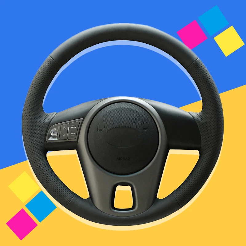 

Auto Braid On The Steering Wheel Cover for Kia Forte 2009-2014 Soul 2010-2013 Rio 2009-2011 DIY Car Braiding Cover Car-styling