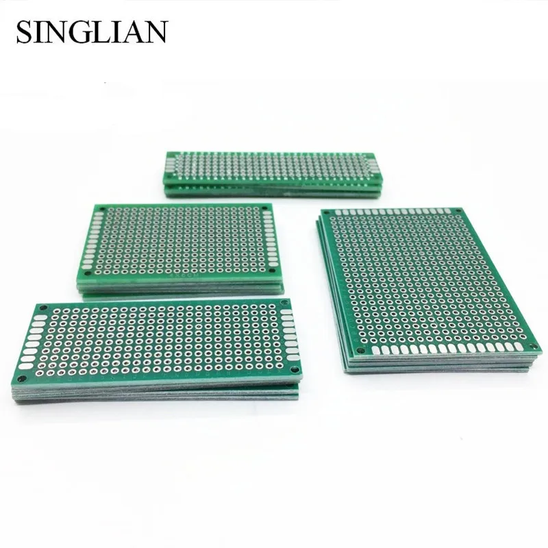 20 шт./лот 5x7 4x6 3x7 2x8 см двухсторонний медный Прототип PCB универсальная плата