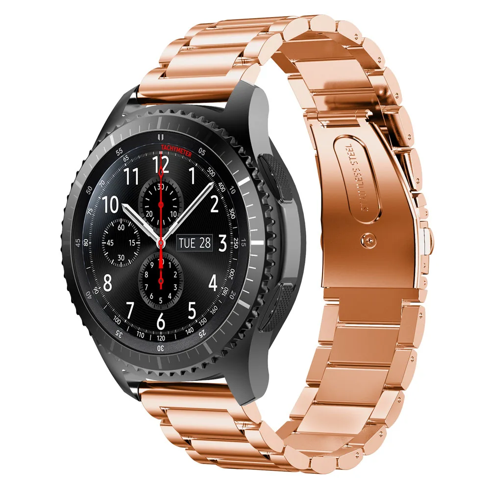 Браслет из нержавеющей стали для Samsung Galaxy watch 46 мм металлический ремешок Gear S3 с