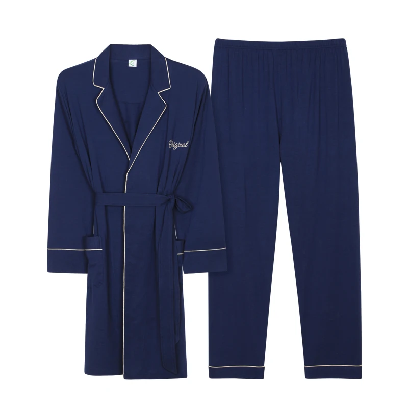 Сезон: весна лето пара пижамные комплекты халат + брюки комплект одежды из 2