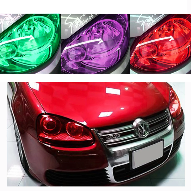 30cm*100cm Shiny Chameleon Carbon Film for Headlights Taillights Transparent Lights Turned Change Color Car Sticker Decorat | Автомобили и
