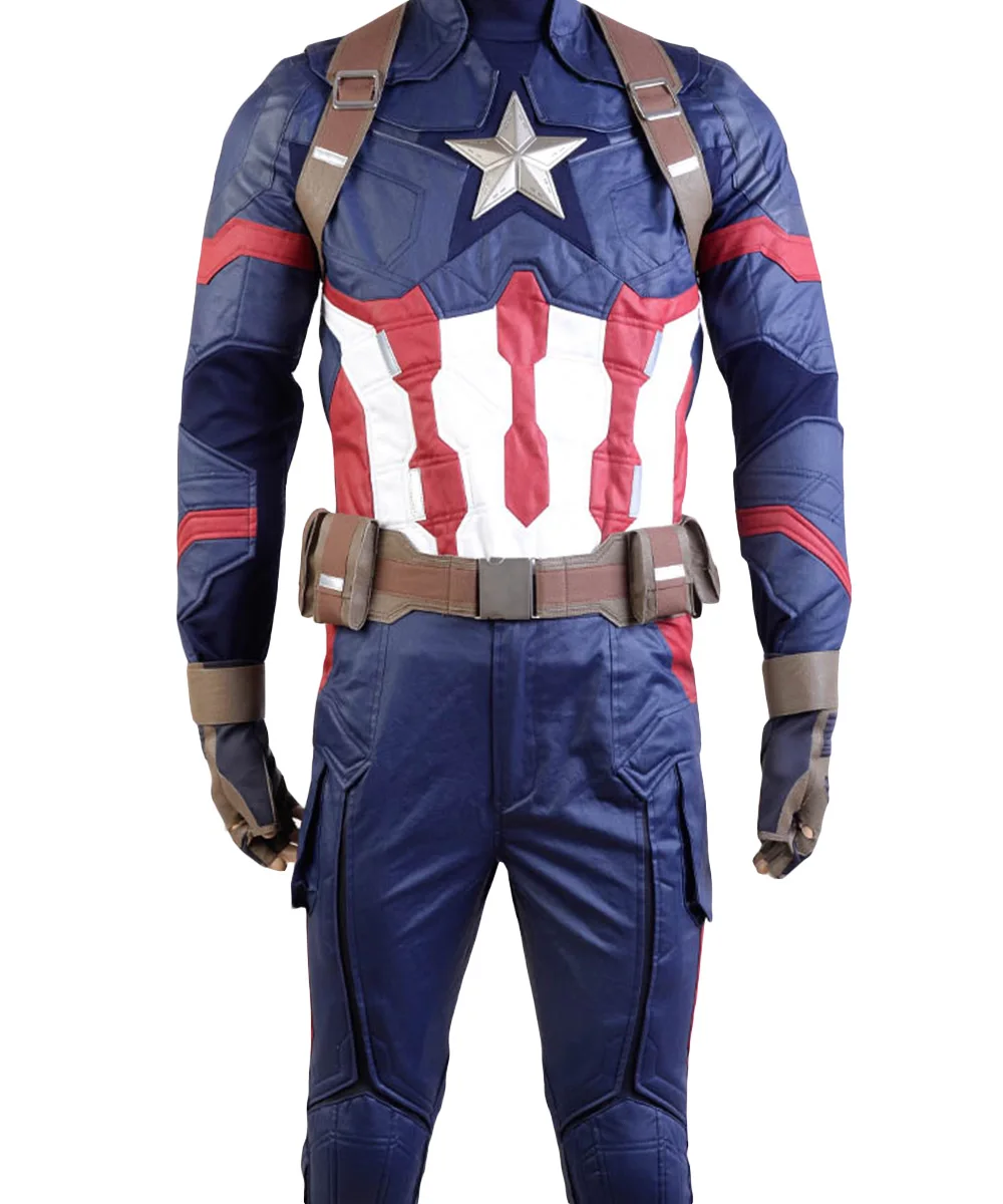 

Captain Cosplay America Civil War Steve Rogers Cosplay Costume Adult Men Halloween Costume Mask Shoes