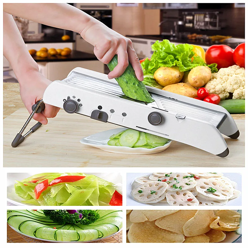 18 Types Use Mandoline Vegetable Slicer Cutter Stainless Steel Multifunctional Fruit Onion Potato Chopper Kitchen Gadgets | Дом и сад