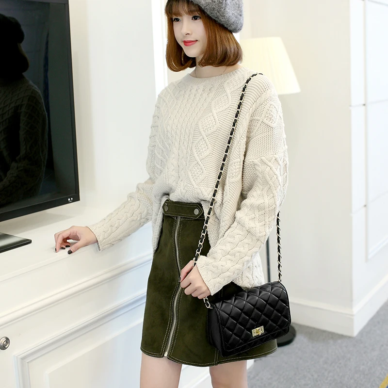 2019 chain bags black women shoulder female purse crossbody plaid handbag quilted sac a main femme leather handbags | Багаж и сумки